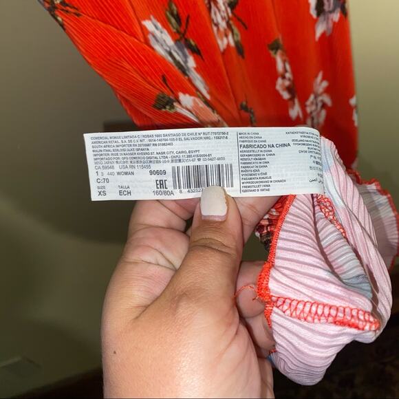 MANGO stretch floral shift dress XS - Picture 2 of 4